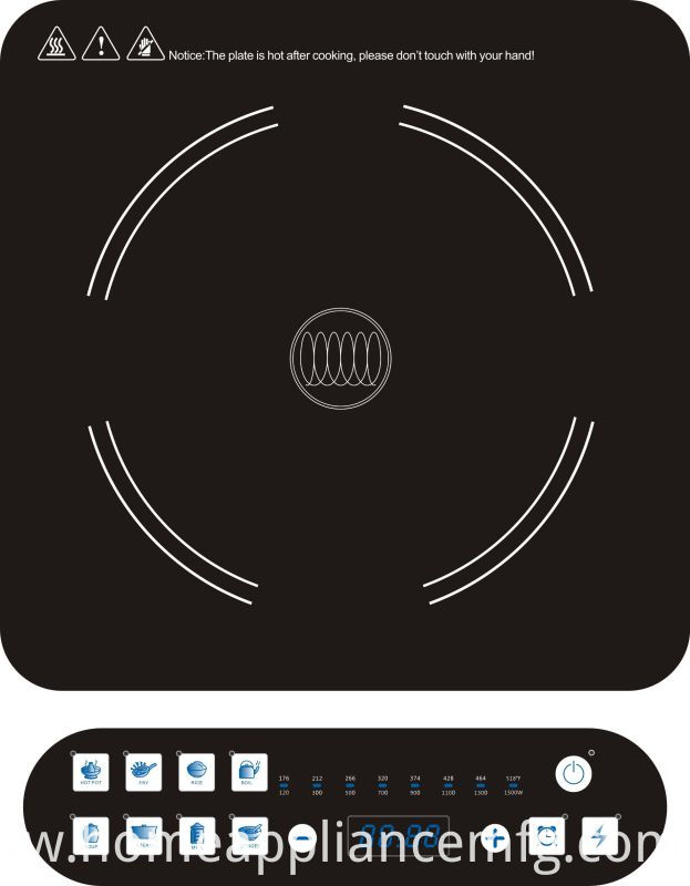 1500W ETL Approval Single Burner Induction Cooktop Sm15-A59